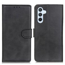  Samsung Galaxy A35 5G Fodral L&auml;der Svart - Teknikhallen.se