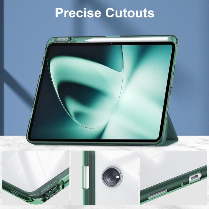 Bild 2,  OnePlus Pad Fodral Hybrid Med Pennhållare Svartgrön - Teknikhallen.se