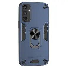  Samsung Galaxy S25 Skal Hybrid Armor Ring Bl&aring; - Teknikhallen.se