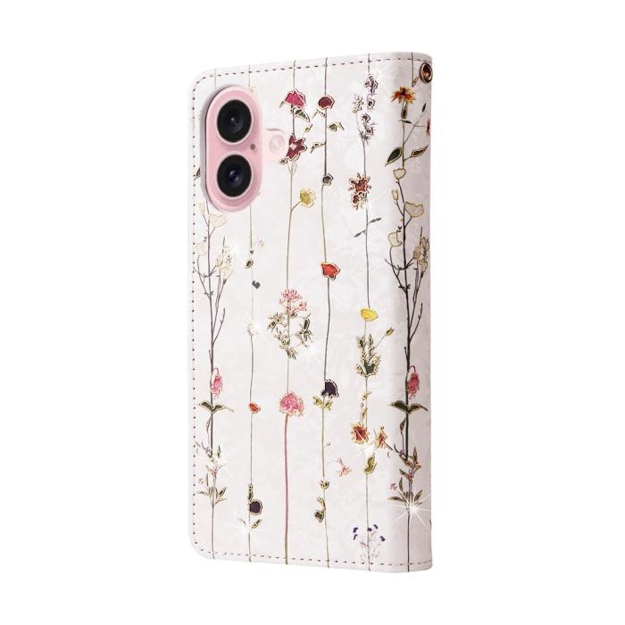 Bild 6,  iPhone 17 Fodral RFID Läder Små Blommor - Teknikhallen.se