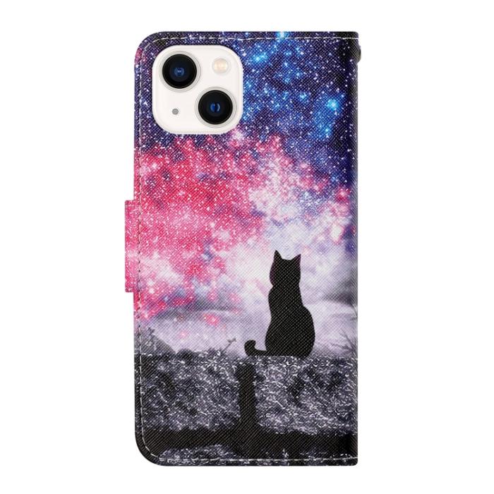 Bild 3,  iPhone 14 Fodral Med Tryck Galaxy Katt - Teknikhallen.se