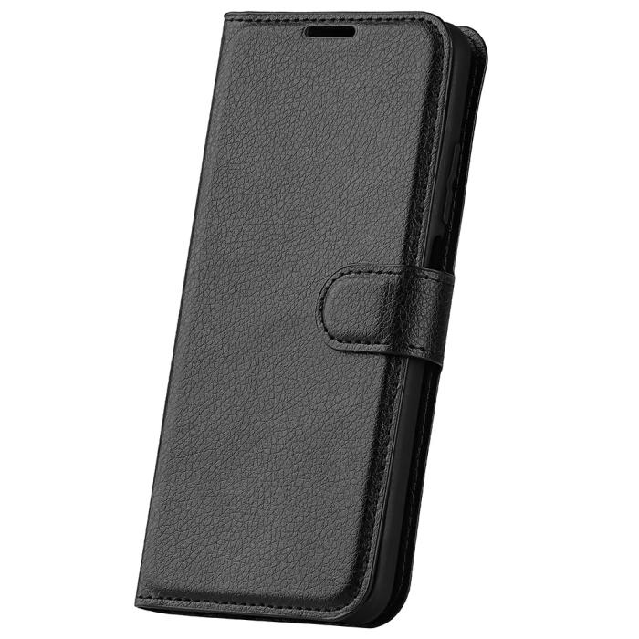 Bild 6,  Motorola Moto G04 4G/G24 4G Fodral Litchi Läder Svart - Teknikhallen.se