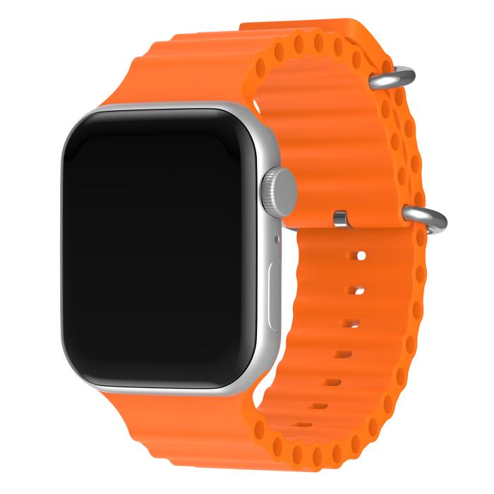 Bild 2, ColorPop Apple Watch 42/41/40/38 mm Armband Ocean Wave Orange - Teknikhallen.se