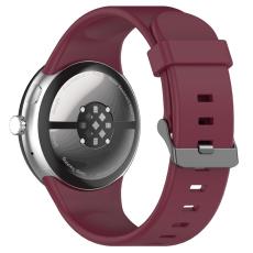  Google Pixel Watch 4 / 3 45 mm Armband Silikon Vinr&ouml;d - Teknikhallen.se