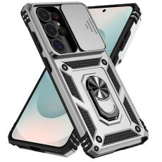  Samsung Galaxy S26 Ultra Skal CamShield Ring Hybrid Silver - Teknikhallen.se