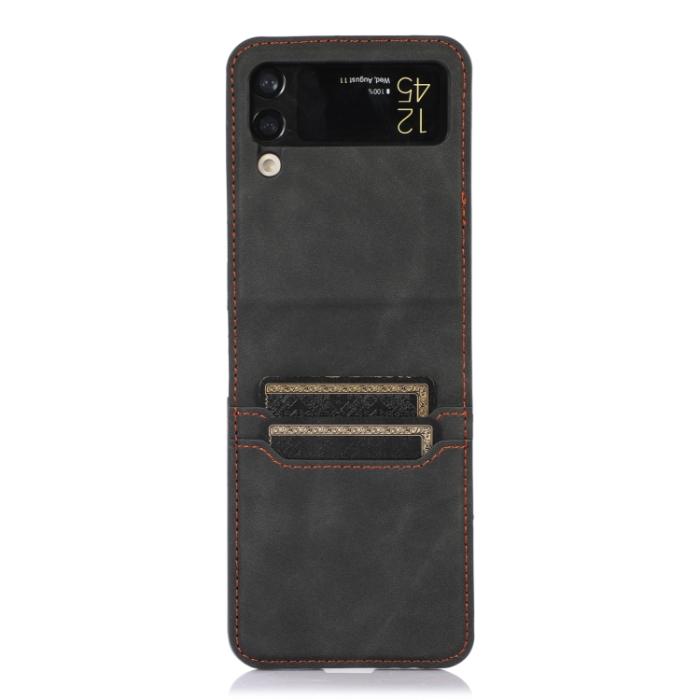 Bild 2,  Galaxy Z Flip 3 Fodral Med 2 Kortfack Svart - Teknikhallen.se