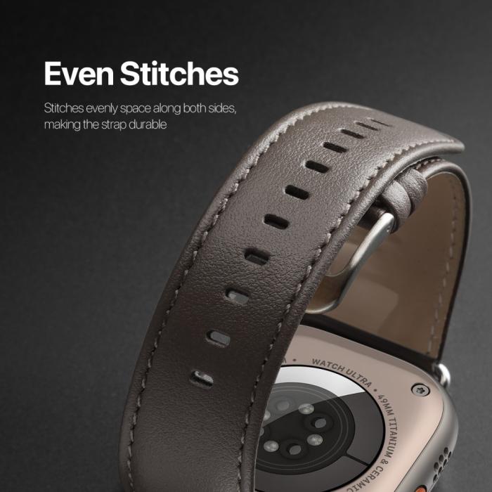 Bild 6, DUX DUCIS DUX DUCIS Apple Watch 42/44/45/46/49 mm Armband Äkta Läder - Teknikhallen.se