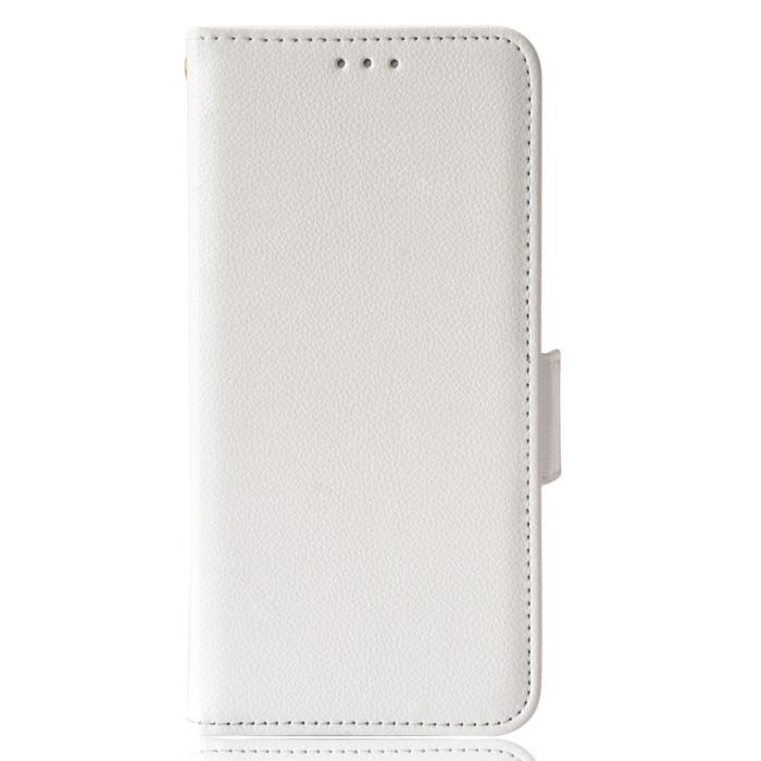 Bild 2,  Samsung Galaxy S22 Plus Fodral Litchi Textur Vit - Teknikhallen.se