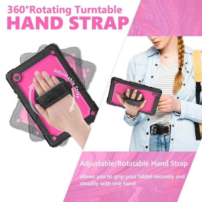 Bild 5,  Galaxy Tab A8 10.5 Skal Shockproof Hybrid Kickstand Strap - Teknikhallen.se