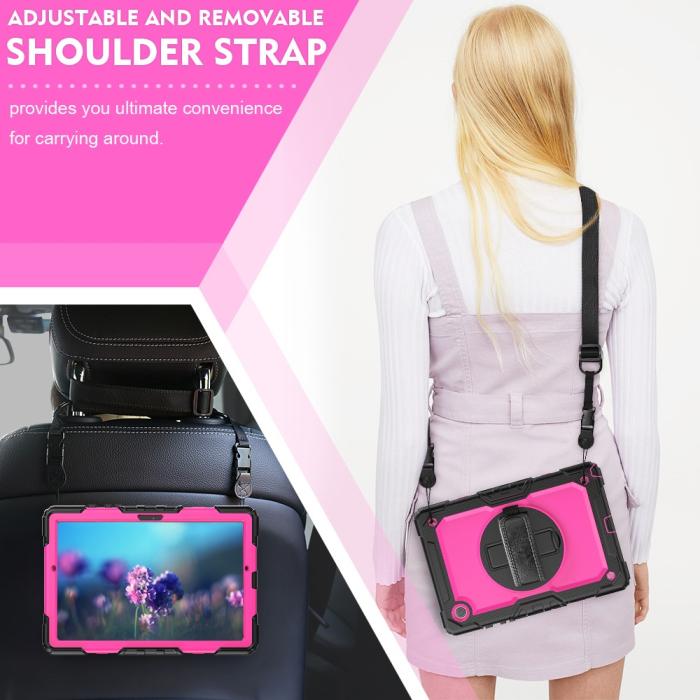 Bild 6,  Galaxy Tab A8 10.5 Skal Shockproof Hybrid Kickstand Strap - Teknikhallen.se