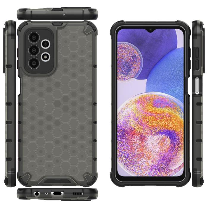 Bild 5,  Samsung Galaxy A23 5G Skal Honeycomb Shockproof Svart - Teknikhallen.se