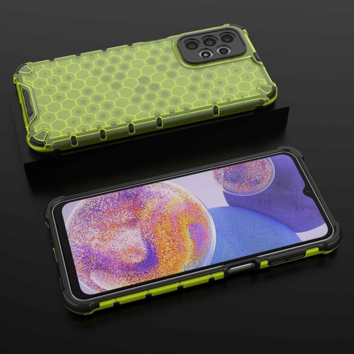 Bild 4,  Samsung Galaxy A23 5G Skal Honeycomb Shockproof Grön - Teknikhallen.se