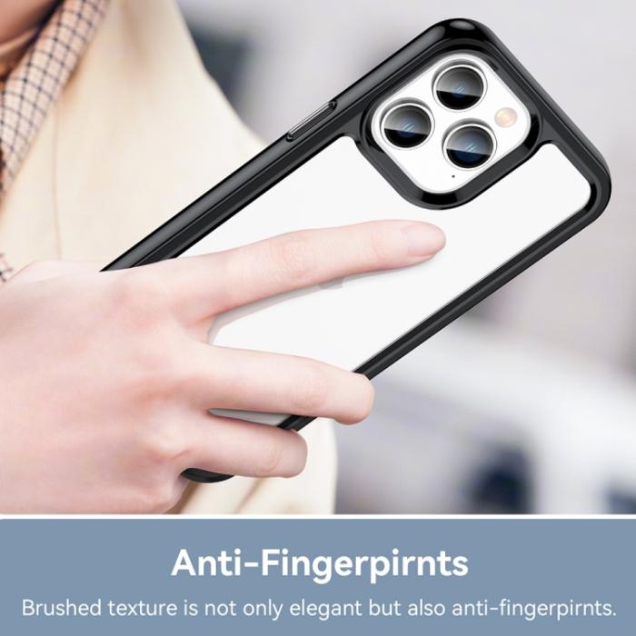 Bild 5,  iPhone 14 Pro Max Skal Akryl/TPU Transparent/Svart - Teknikhallen.se