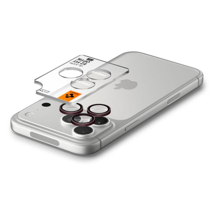Bild 5, Spigen Spigen iPhone 18 Pro/18 Pro Max 2-PACK Linsskydd Optik Pro GLAS.tR 'Ez Fit' - Teknikhallen.se