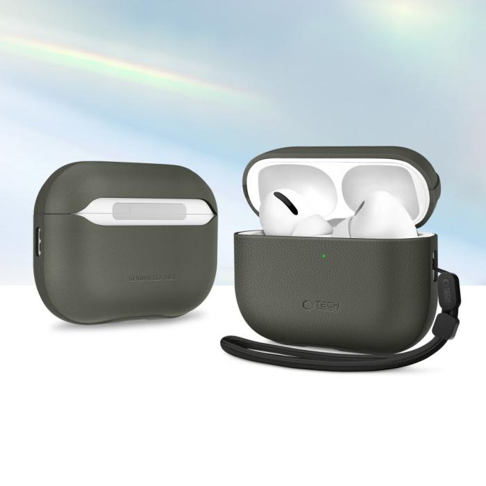 Bild 6, Tech-Protect Tech-Protect AirPods Pro 3 Skal NaturalFit Olive Green - Teknikhallen.se