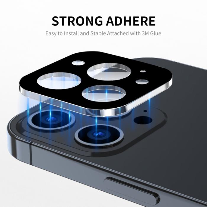 Bild 3, ENKAY ENKAY iPhone 15 Pro / 15 Pro Max 2-PACK Linsskydd Härdat Glas - Teknikhallen.se