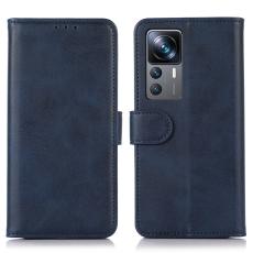  Xiaomi 12T / 12T Pro Fodral Solid L&auml;der Bl&aring; - Teknikhallen.se