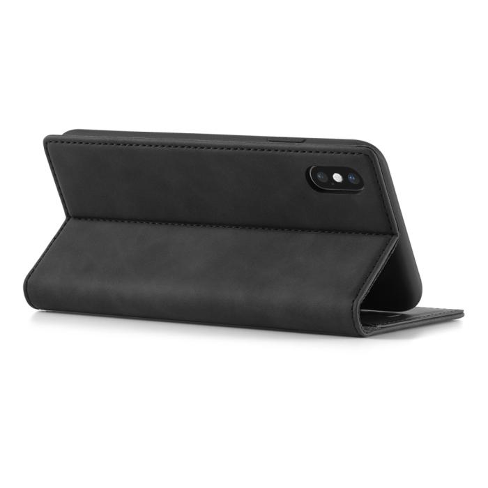 Bild 4, LC.IMEEKE iPhone X/Xs - LC.IMEEKE Läder Flip Fodral - Svart - Teknikhallen.se