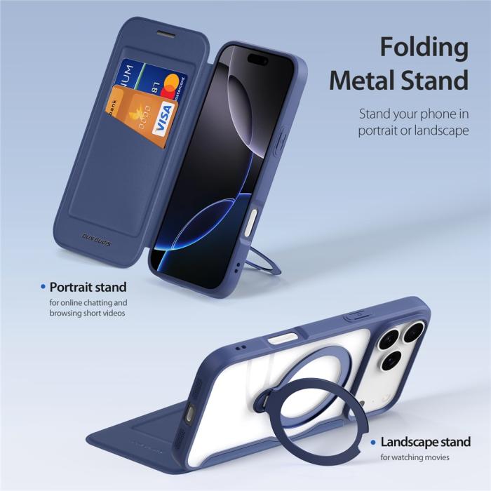Bild 4, DUX DUCIS DUX DUCIS iPhone 17 Pro Fodral MagSafe Kickstand Skin X Pro - Teknikhallen.se