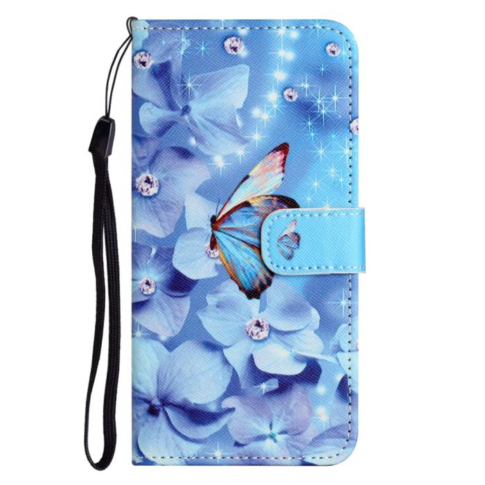 Bild 4,  Motorola Moto G35 5G Fodral Med Tryck Fjäril / Blommor - Teknikhallen.se