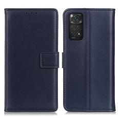  Xiaomi Redmi Note 11 4G Fodral L&auml;der Bl&aring; - Teknikhallen.se