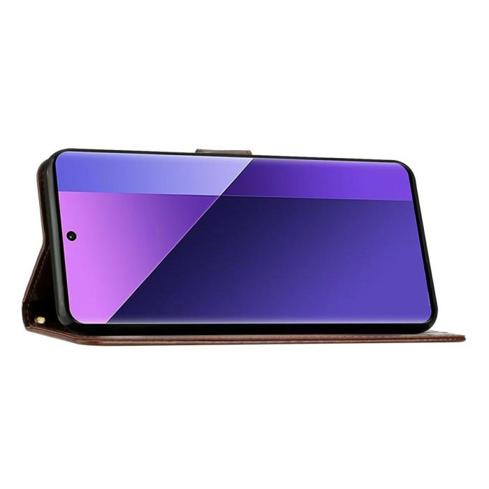 Bild 3,  Samsung Galaxy A27 5G Fodral Blommor/Fjärilar Brun - Teknikhallen.se