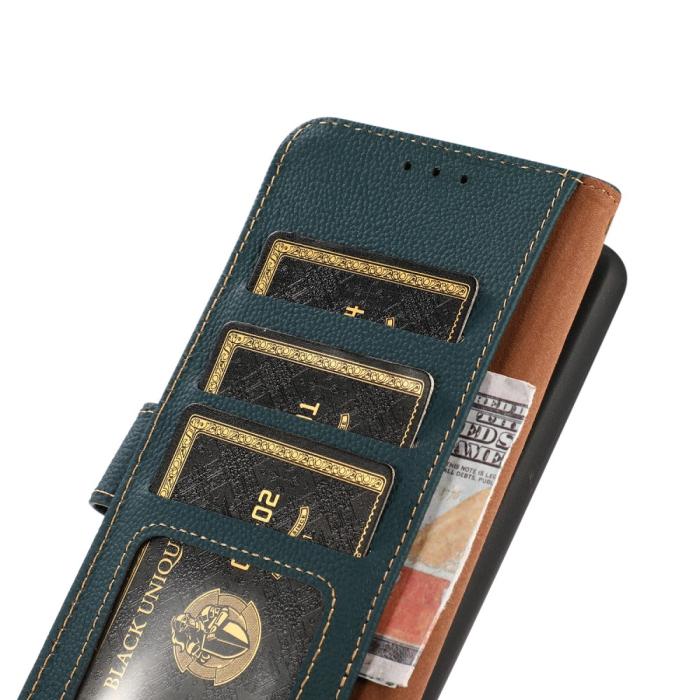 Bild 5, KHAZNEH KHAZNEH Xiaomi 14 Ultra Fodral RFID Äkta Läder Grön - Teknikhallen.se