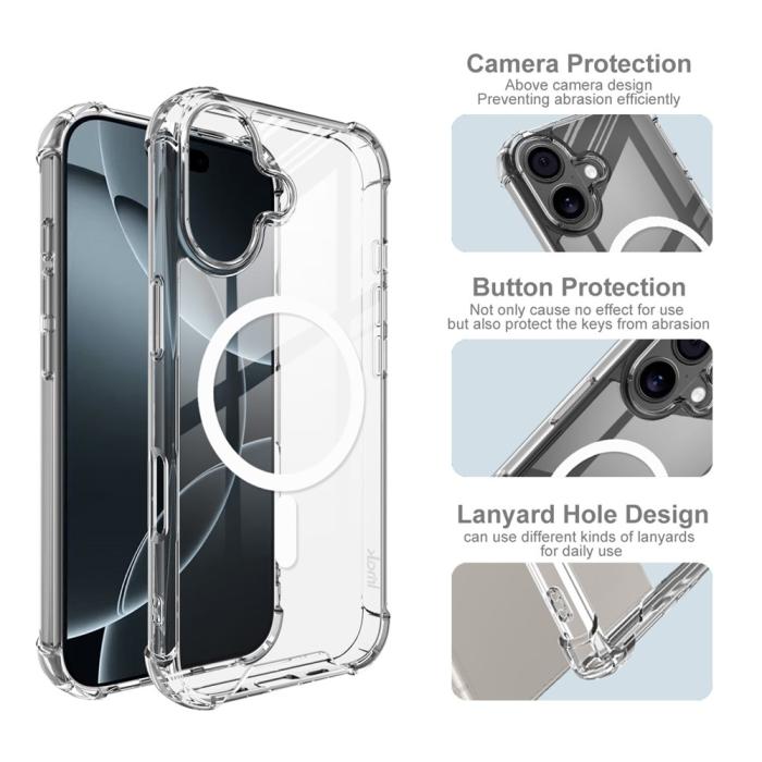 Bild 5, IMAK IMAK iPhone 17 Skal MagSafe Shockproof Transparent - Teknikhallen.se
