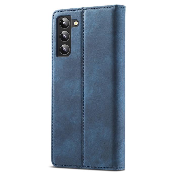 Bild 3, LC.IMEEKE LC.IMEEKE Samsung Galaxy S22 Plus Fodral Flip Läder Blå - Teknikhallen.se