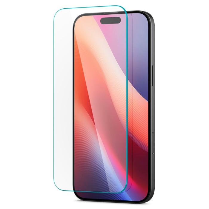 Bild 4, Spigen Spigen iPhone 16 / 15 Skärmskydd Slim Glas.tR Härdat Glas - Teknikhallen.se