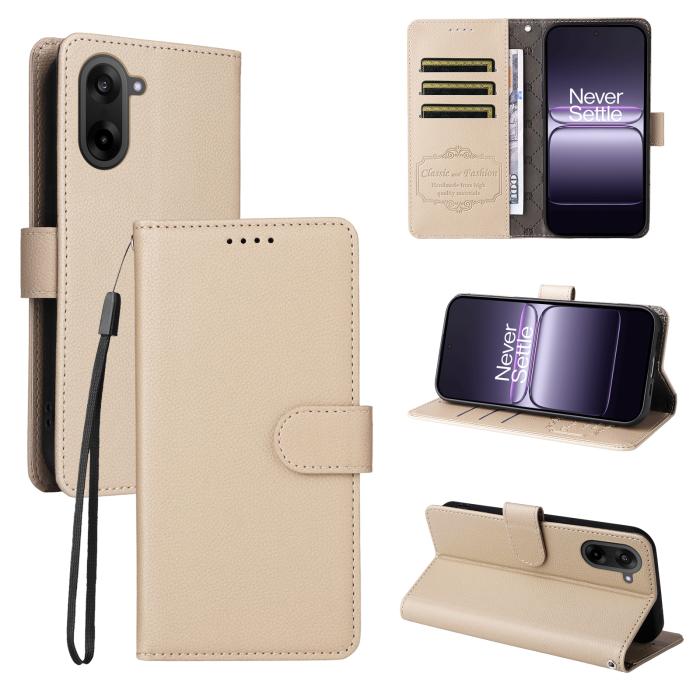 Bild 4,  OnePlus Nord CE5 Plånboksfodral Läder Beige - Teknikhallen.se