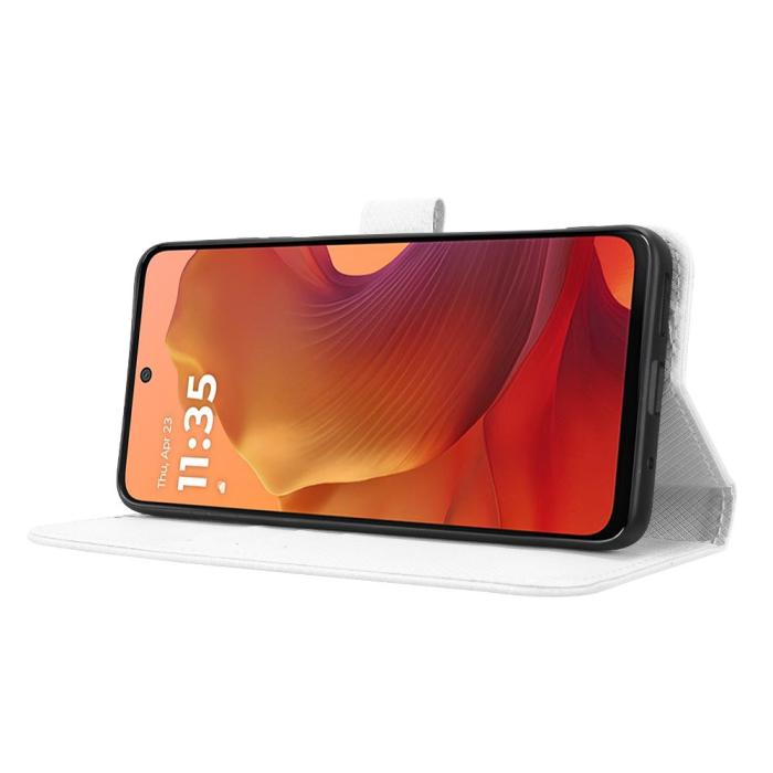 Bild 3,  Motorola Moto G15 / G15 Power Fodral Läder Vit - Teknikhallen.se