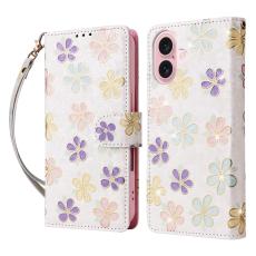  iPhone 17 Fodral RFID L&auml;der F&auml;rgglada Blommor - Teknikhallen.se