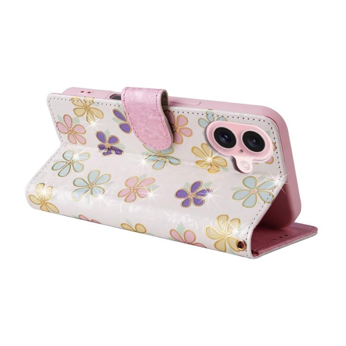 Bild 4,  iPhone 17 Fodral RFID Läder Färgglada Blommor - Teknikhallen.se