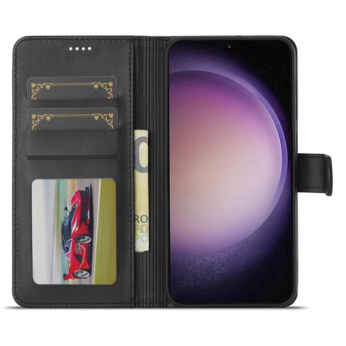 Bild 2, LC.IMEEKE LC.IMEEKE Samsung Galaxy A16 Fodral Läder Svart - Teknikhallen.se