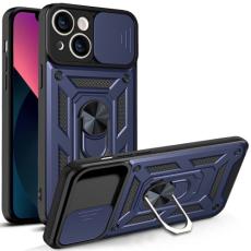  iPhone 14 Skal Armor Hybrid Ring CamShield Bl&aring; - Teknikhallen.se