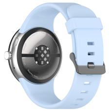  Google Pixel Watch 4 / 3 45 mm Armband Silikon Ljus Bl&aring; - Teknikhallen.se