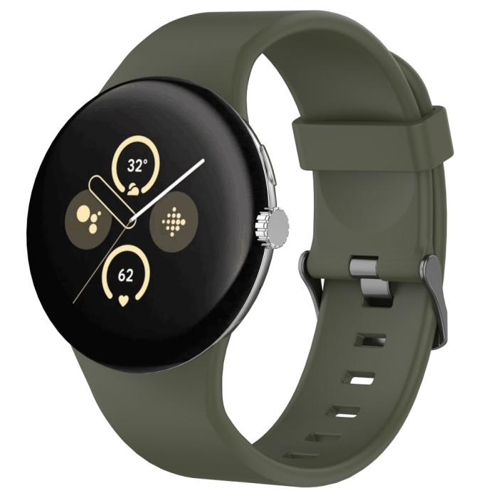 Bild 4,  Google Pixel Watch 4 / 3 45 mm Armband Silikon Grön - Teknikhallen.se
