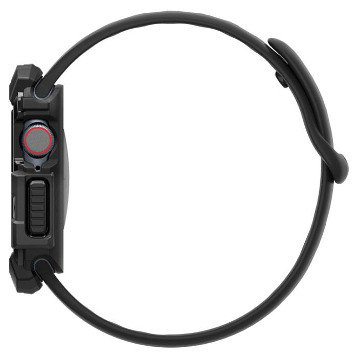 Bild 4, Spigen Spigen Apple Watch 11/10 46 mm Skal Rugged Armor Matt Svart - Teknikhallen.se