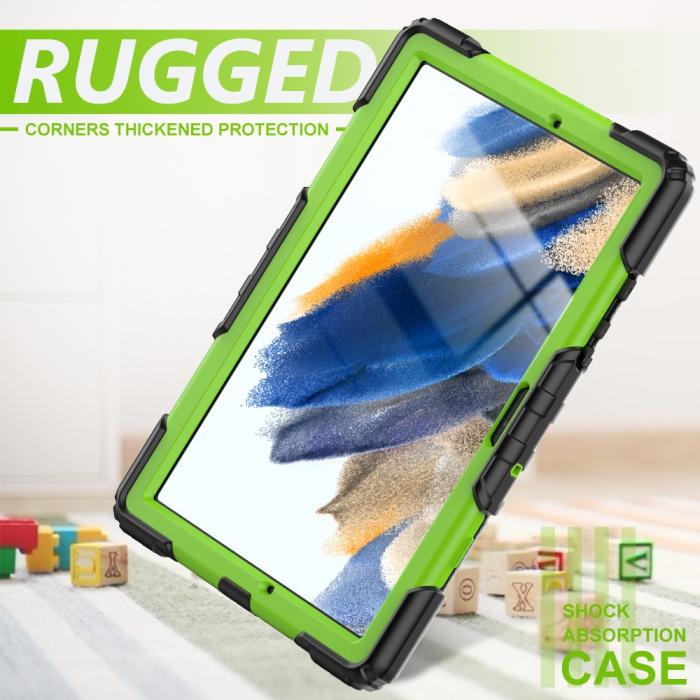 Bild 4,  Galaxy Tab A8 10.5 Skal Shockproof Hybrid Kickstand Strap - Teknikhallen.se