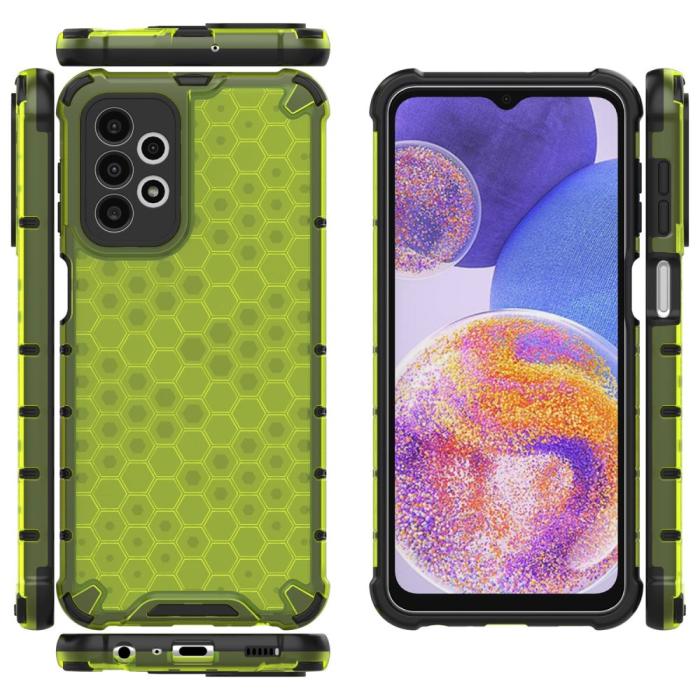 Bild 5,  Samsung Galaxy A23 5G Skal Honeycomb Shockproof Grön - Teknikhallen.se