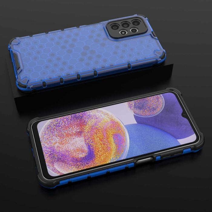 Bild 4,  Samsung Galaxy A23 5G Skal Honeycomb Shockproof Blå - Teknikhallen.se