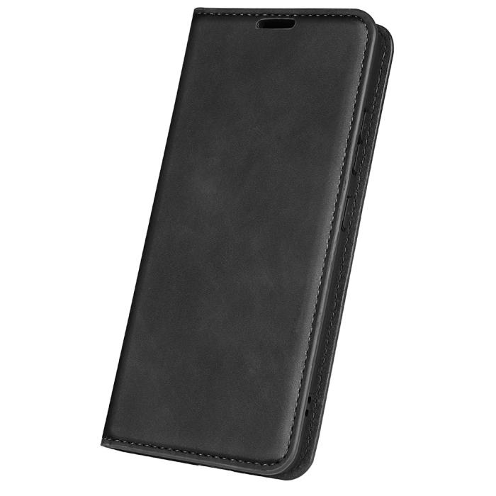 Bild 6,  Samsung Galaxy S23 Ultra Fodral Flip Skin Touch Svart - Teknikhallen.se