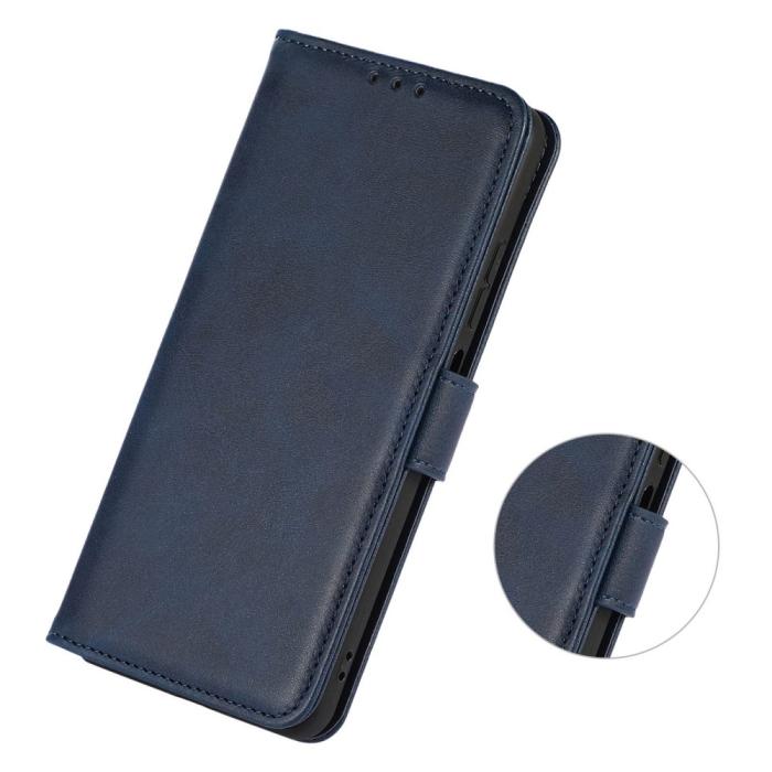 Bild 4,  Xiaomi 12T / 12T Pro Fodral Solid Läder Blå - Teknikhallen.se