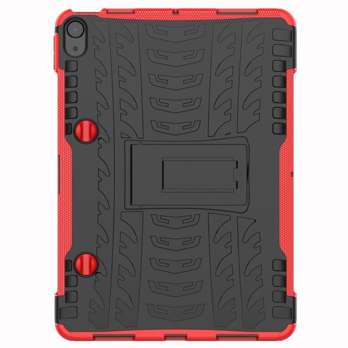 Bild 2,  iPad Air 2026-2020 Skal Rugged Kickstand Armor Röd - Teknikhallen.se