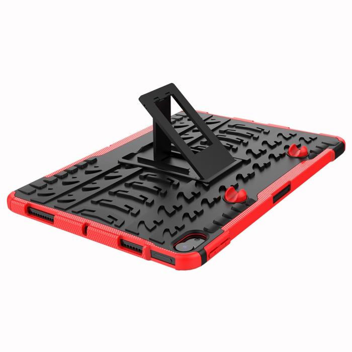 Bild 4,  iPad Air 2026-2020 Skal Rugged Kickstand Armor Röd - Teknikhallen.se