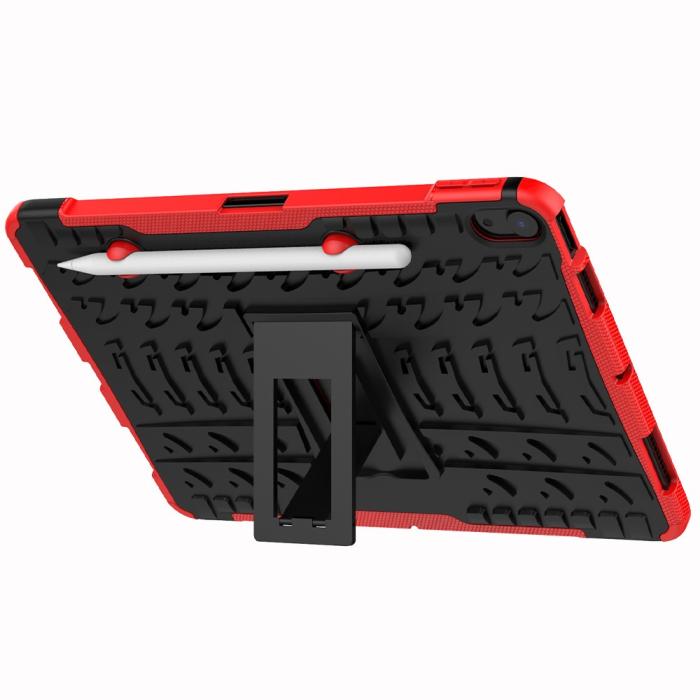 Bild 5,  iPad Air 2026-2020 Skal Rugged Kickstand Armor Röd - Teknikhallen.se