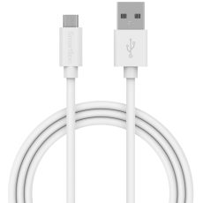 Smartline Smartline 1m Micro USB Laddningskabel Vit - Teknikhallen.se