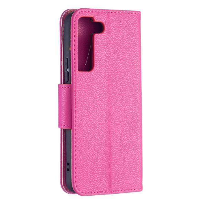 Bild 3,  Samsung Galaxy S22 Fodral Litchi Shark Rosa - Teknikhallen.se