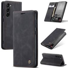 CASEME CASEME Galaxy S24 Fodral Flip Retro L&auml;der Svart - Teknikhallen.se